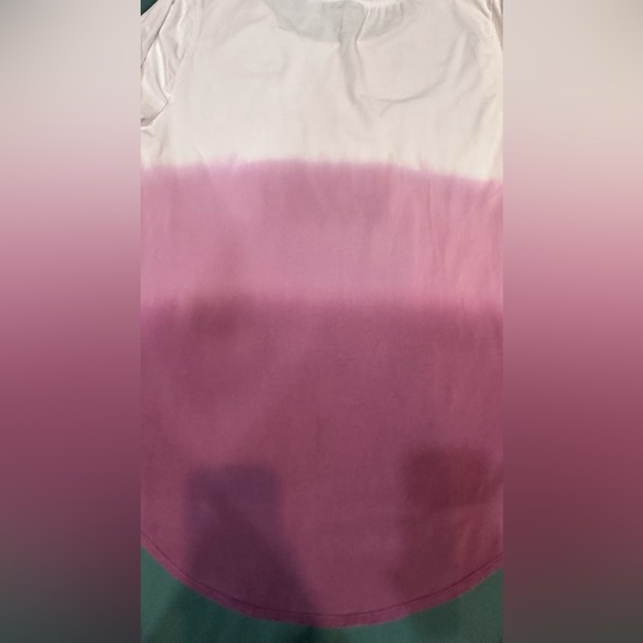 Seed to Style Organic Cotton Watercolor Print Long-Sleeve Top Pink Ombré Sz Lg - Picture 4 of 14